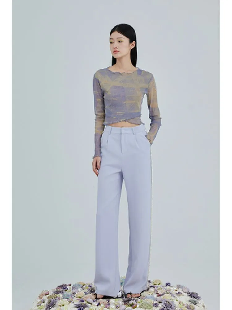 Sheer Mesh Long Sleeve Shirt