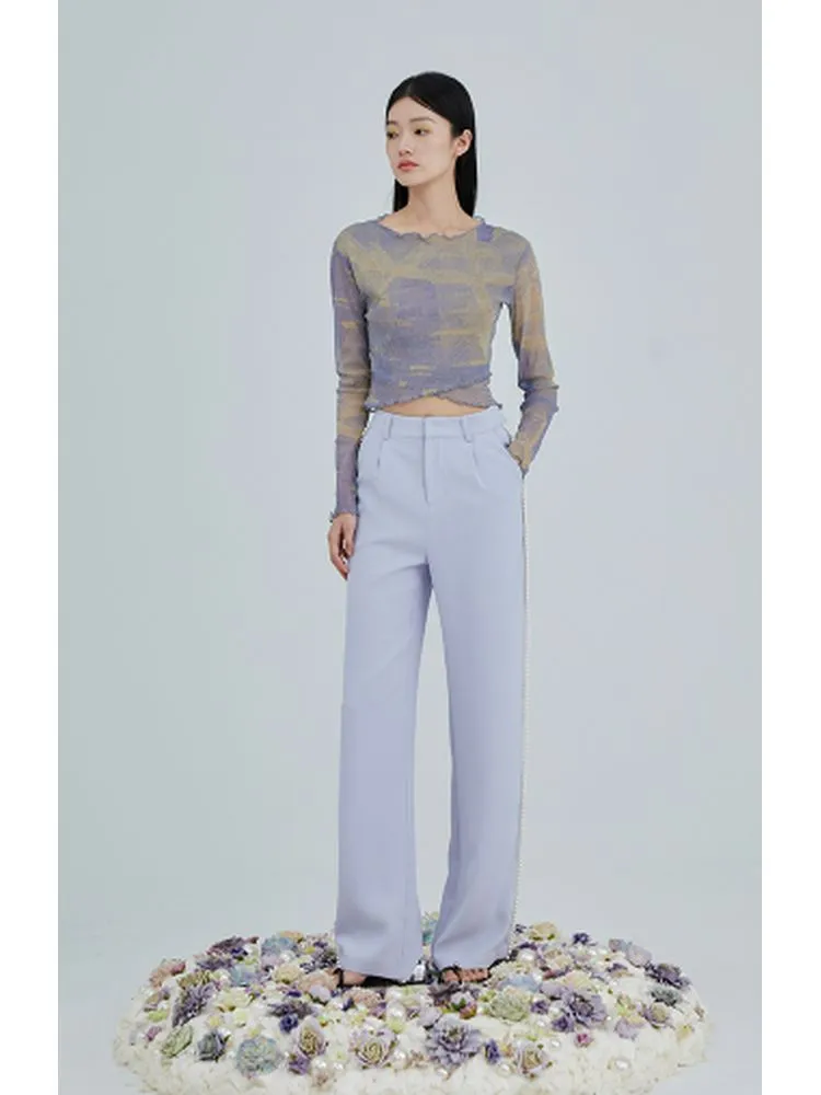 Sheer Mesh Long Sleeve Shirt