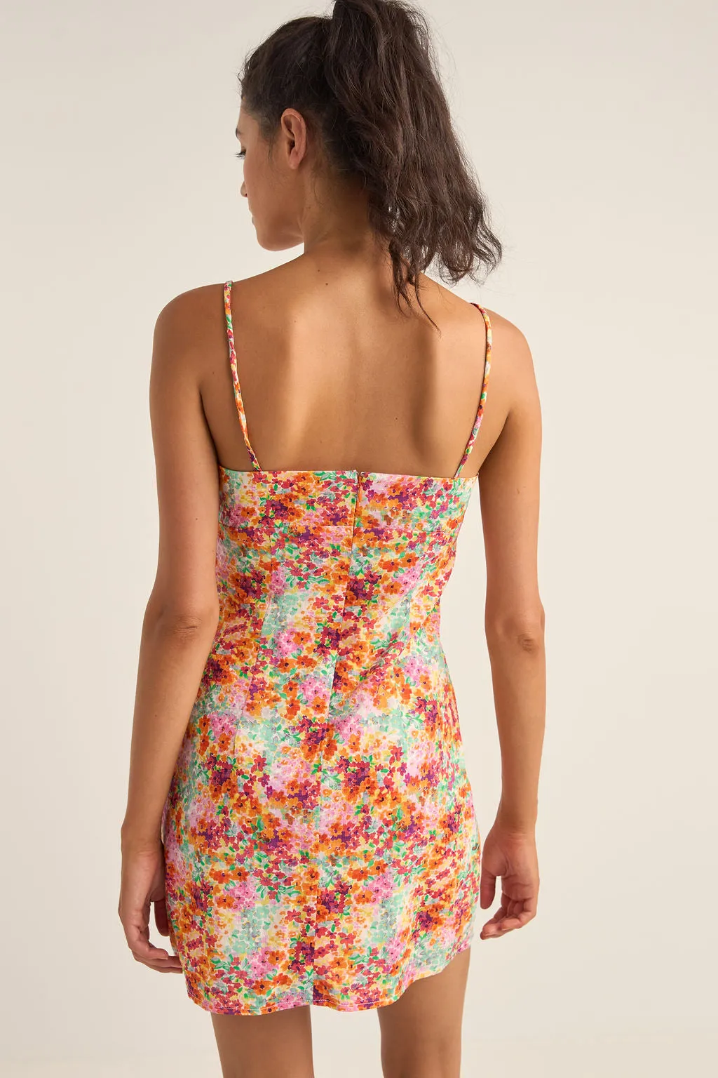 SIERRA FLORAL MINI DRESS - ORANGE