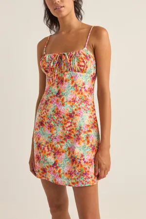 SIERRA FLORAL MINI DRESS - ORANGE