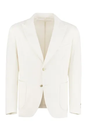 Single-breasted cotton blazer