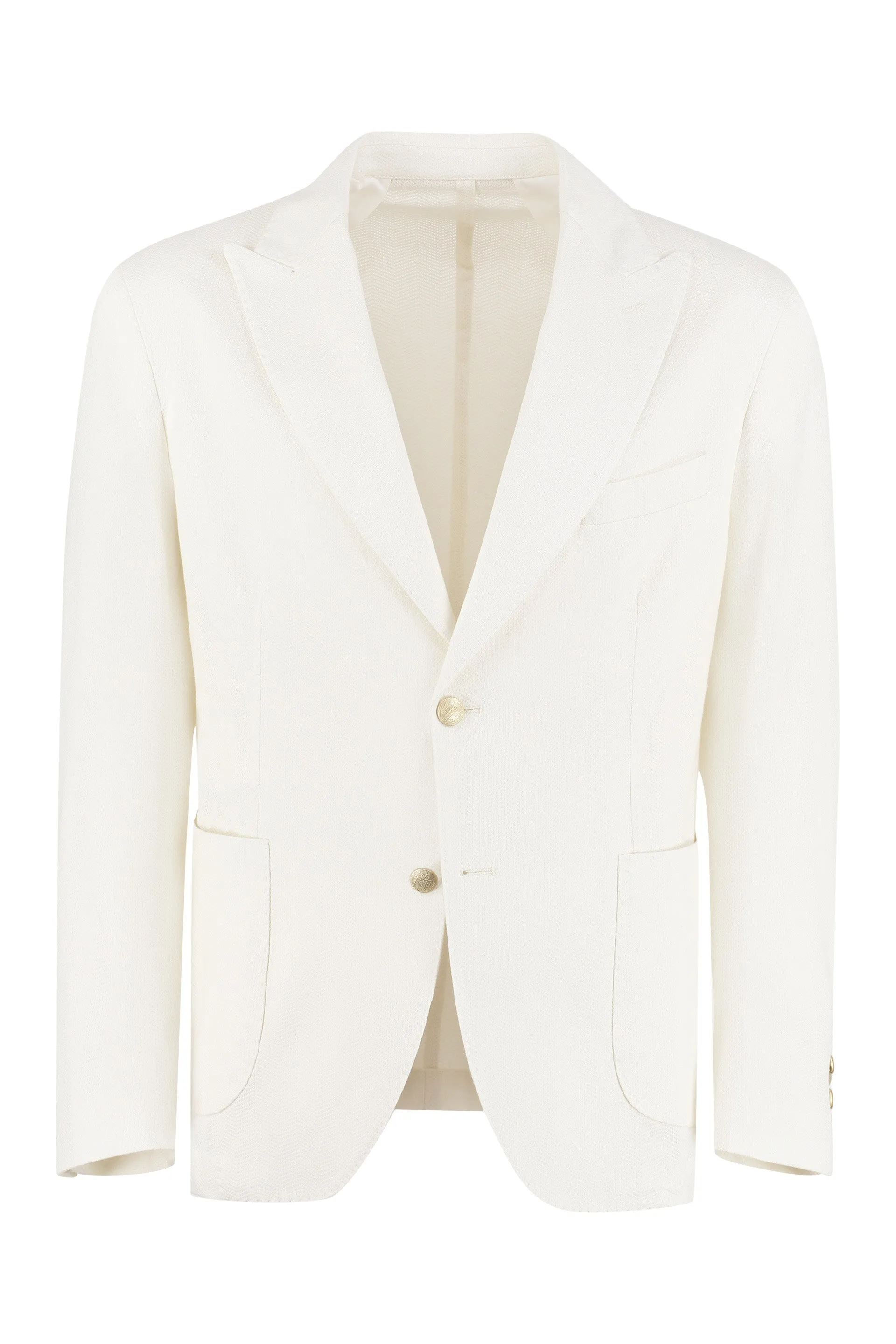 Single-breasted cotton blazer