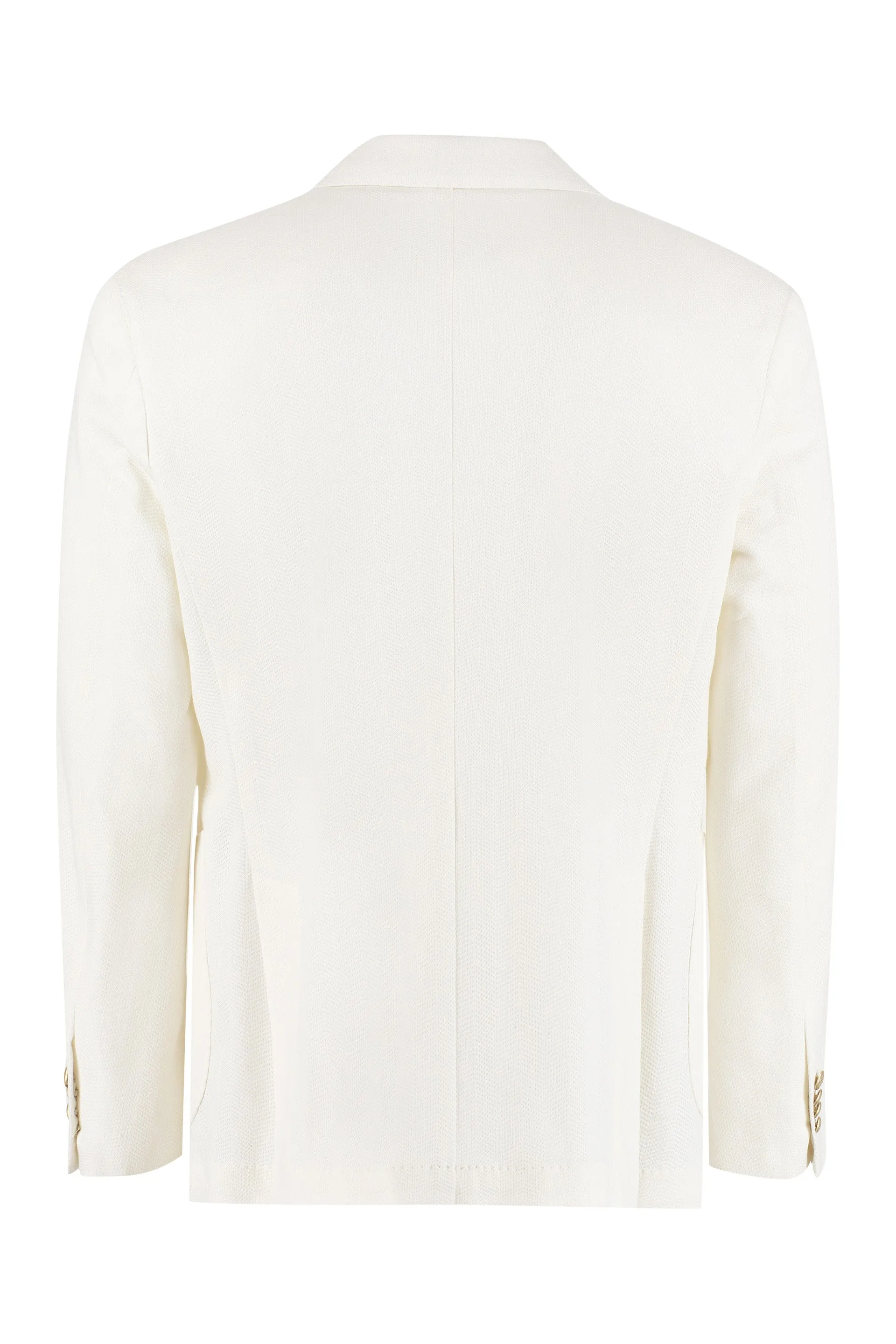 Single-breasted cotton blazer