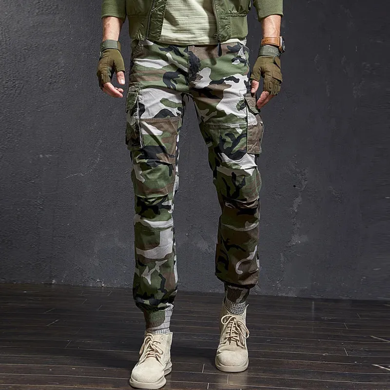 Slim Fit Camouflage Cargo Pants - High-Quality Tactical Streetwear Joggers for Men