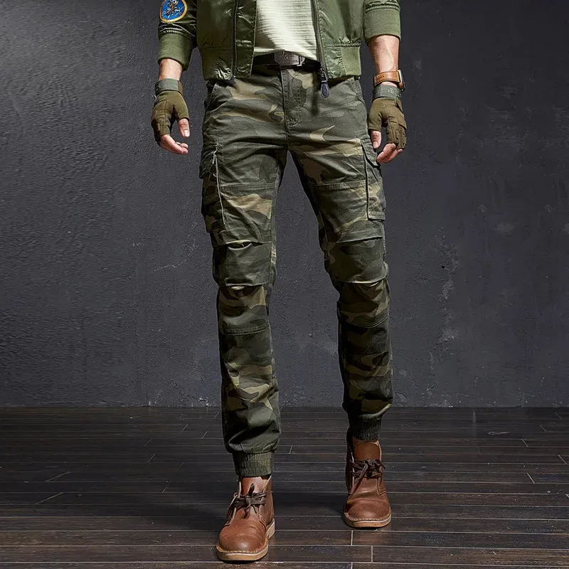 Slim Fit Camouflage Cargo Pants - High-Quality Tactical Streetwear Joggers for Men