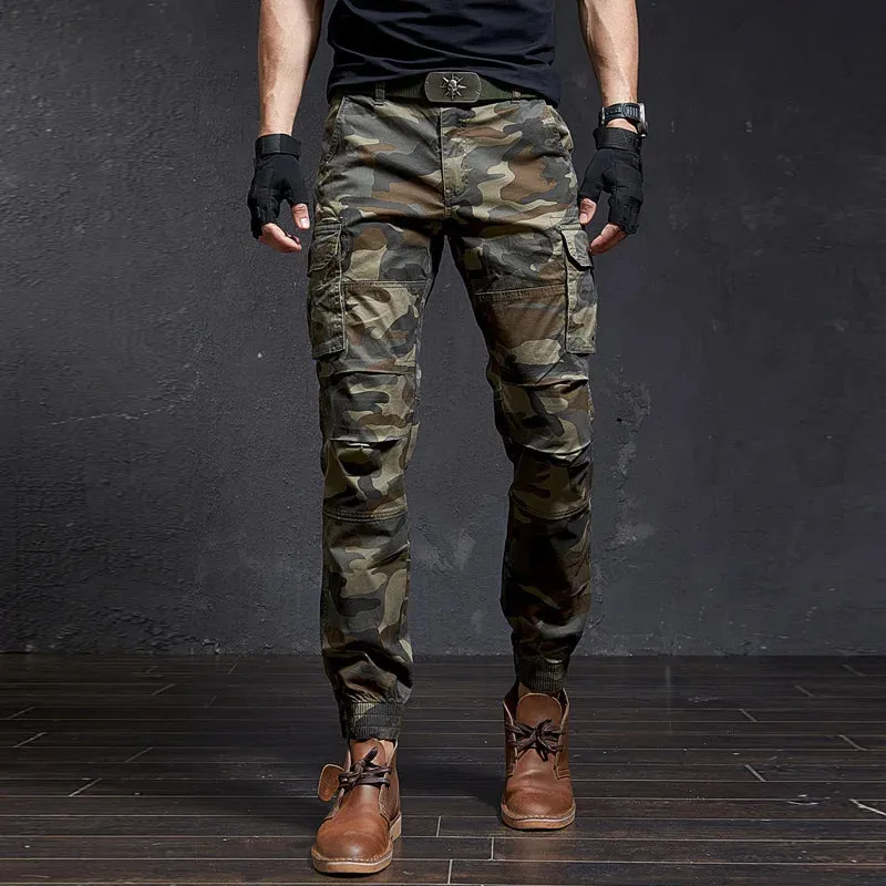 Slim Fit Camouflage Cargo Pants - High-Quality Tactical Streetwear Joggers for Men
