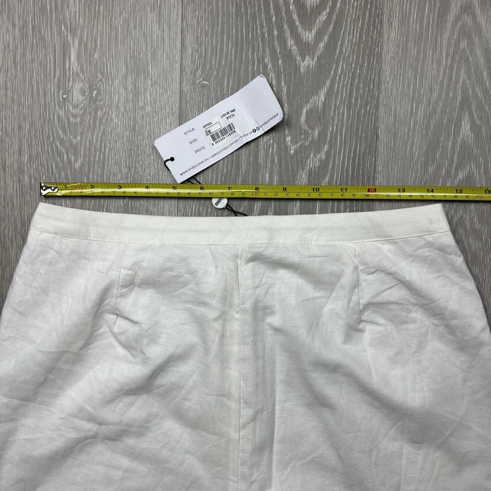 SNDYS Womens White Linen Blend Pants Size M (New)