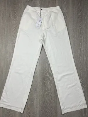 SNDYS Womens White Linen Blend Pants Size M (New)
