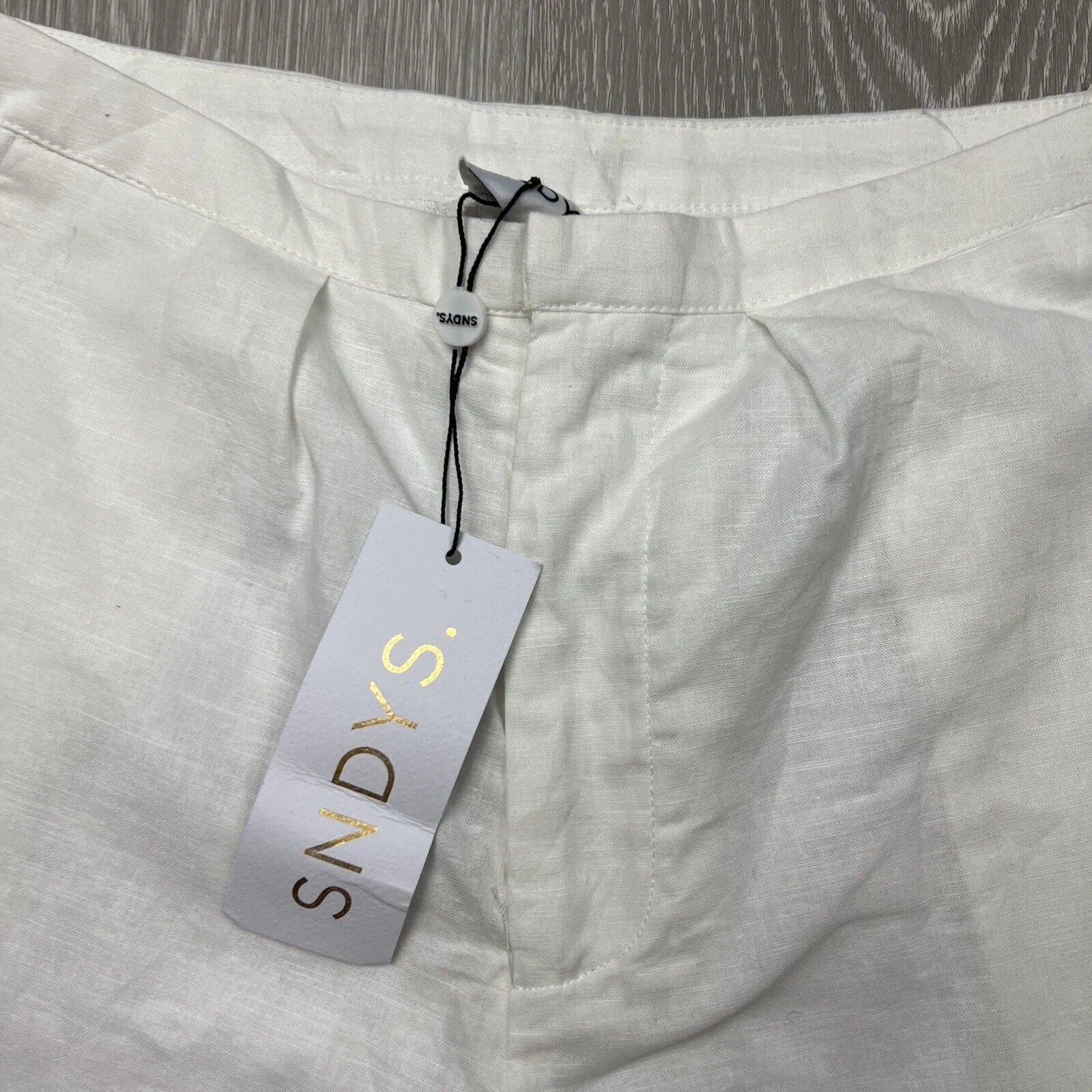 SNDYS Womens White Linen Blend Pants Size M (New)