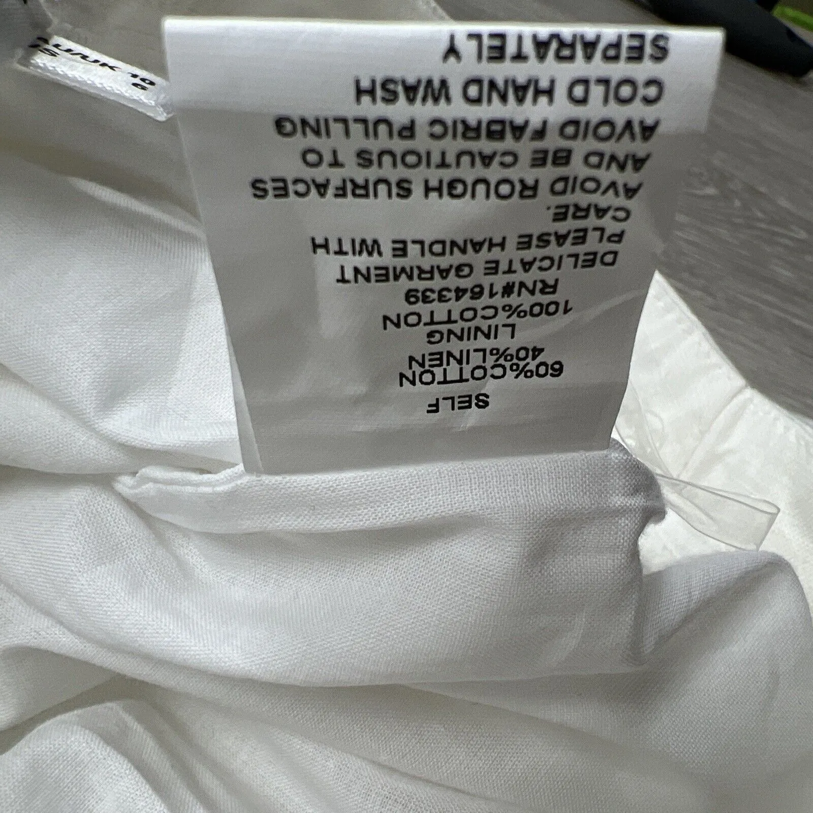 SNDYS Womens White Linen Blend Pants Size M (New)