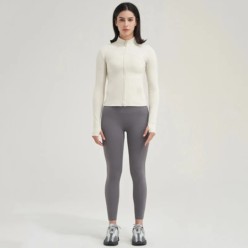SOISOU Sexy Gym Woman Clothing Sport Yoga Set Leggings Bra Coat Women's Tracksuit Sportswear High Quality Tight Elastic