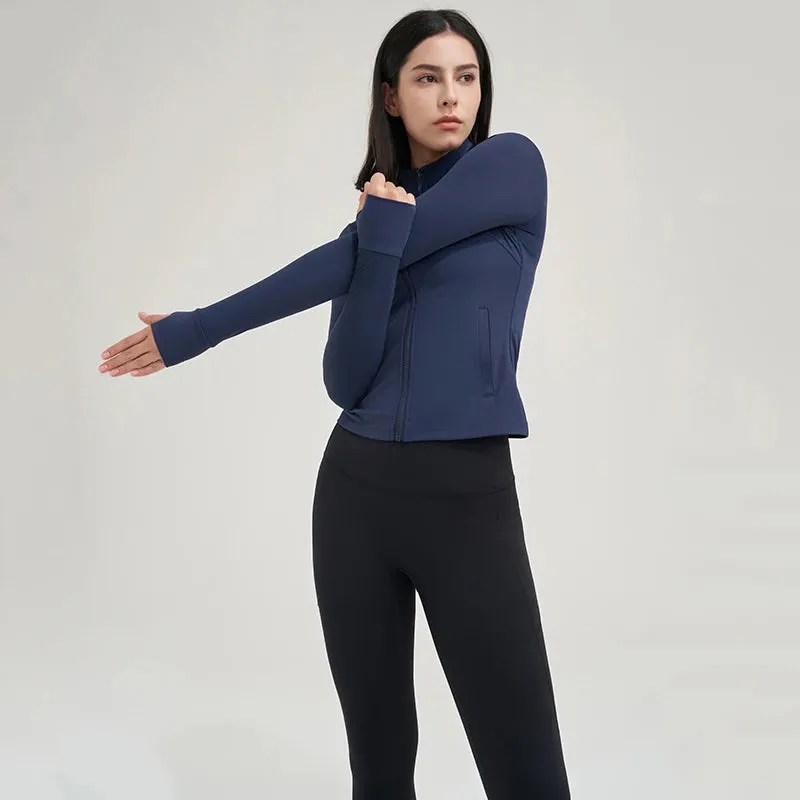 SOISOU Sexy Gym Woman Clothing Sport Yoga Set Leggings Bra Coat Women's Tracksuit Sportswear High Quality Tight Elastic