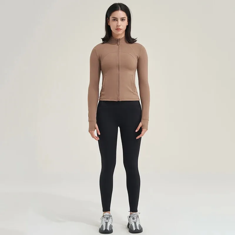 SOISOU Sexy Gym Woman Clothing Sport Yoga Set Leggings Bra Coat Women's Tracksuit Sportswear High Quality Tight Elastic