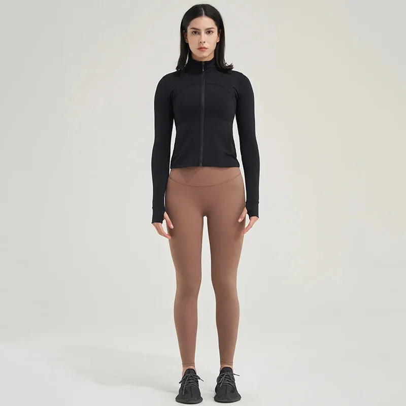 SOISOU Sexy Gym Woman Clothing Sport Yoga Set Leggings Bra Coat Women's Tracksuit Sportswear High Quality Tight Elastic