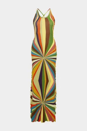 Solana Sun Ray Knit Maxi Dress in Multi