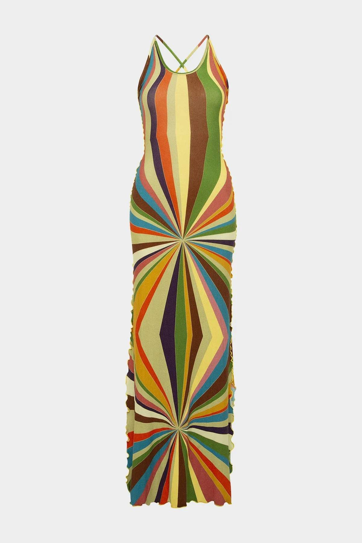 Solana Sun Ray Knit Maxi Dress in Multi
