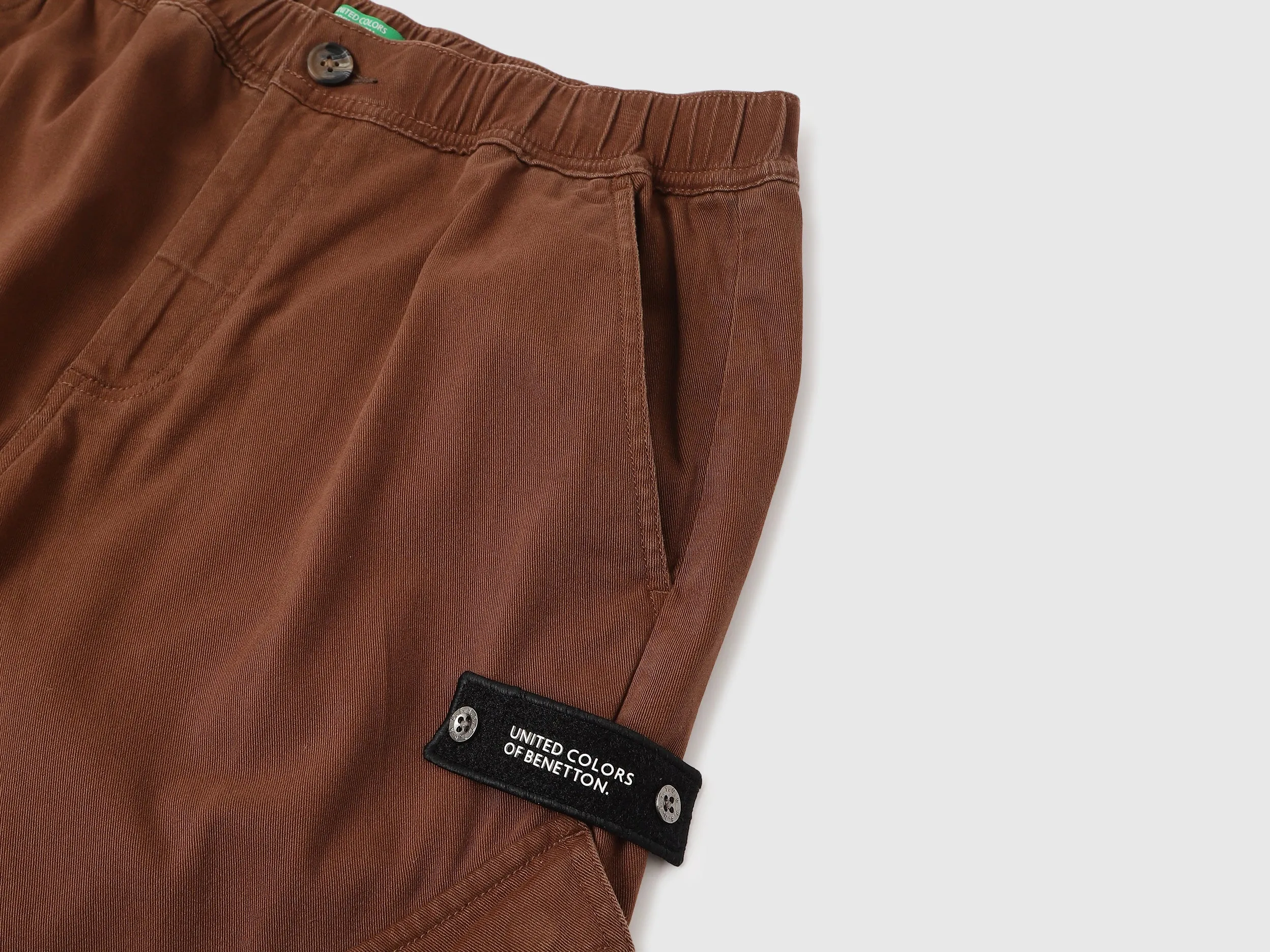 Solid Cargo Fit Cargo Pants