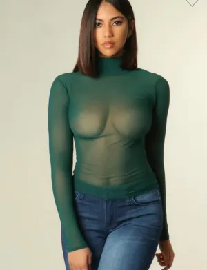 SOLID SEE THROUGH MESH TOP