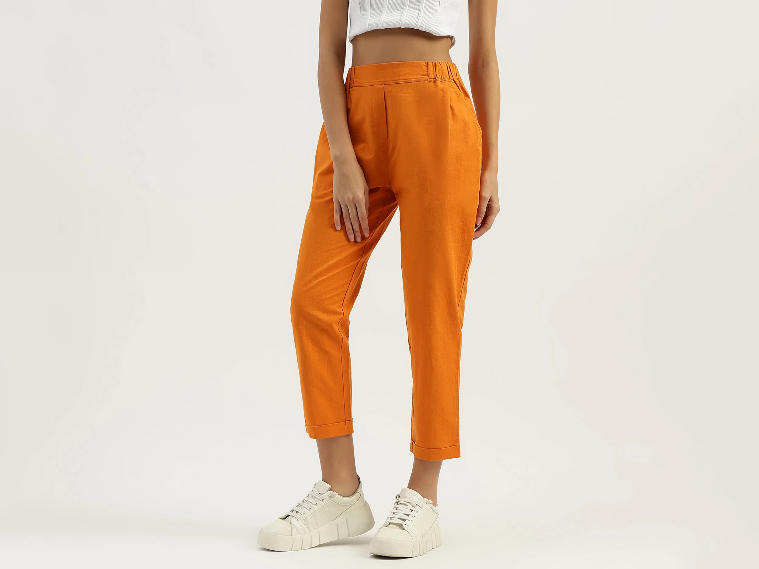 Solid Straight Fit Track Pants