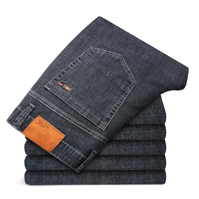 Sommerjeans für Herren - Stilvolle Business Casual Eleganz in graublauem Design