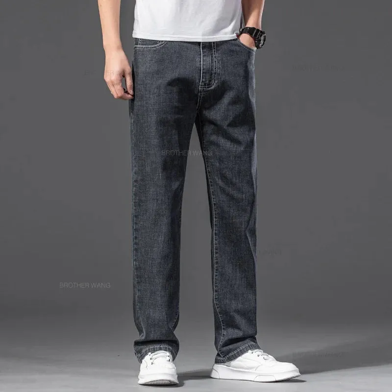 Sommerjeans für Herren - Stilvolle Business Casual Eleganz in graublauem Design