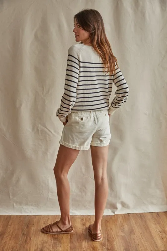 Sophie Striped Sweater (Cream/Black)
