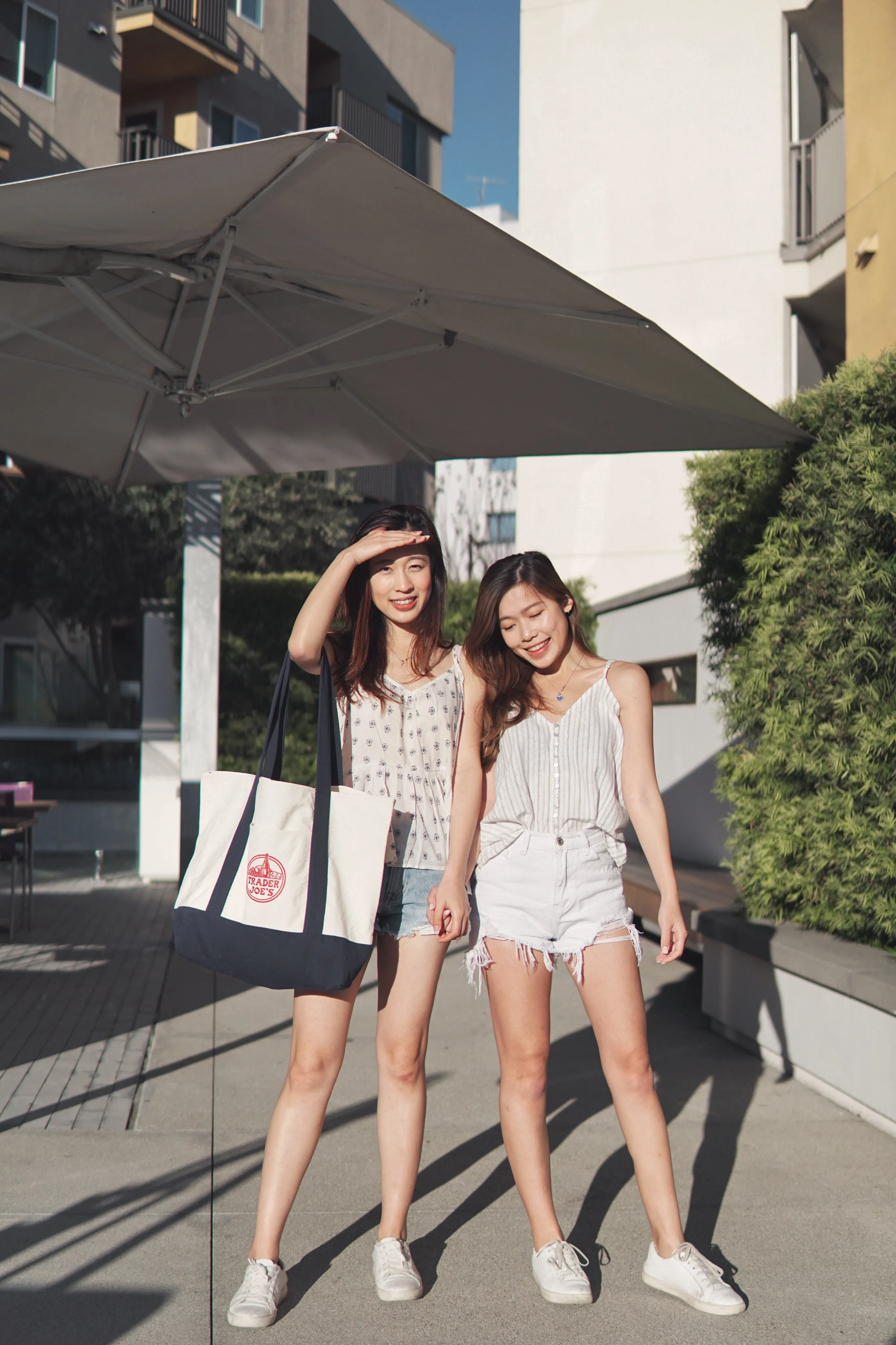Striped Button Front Tank