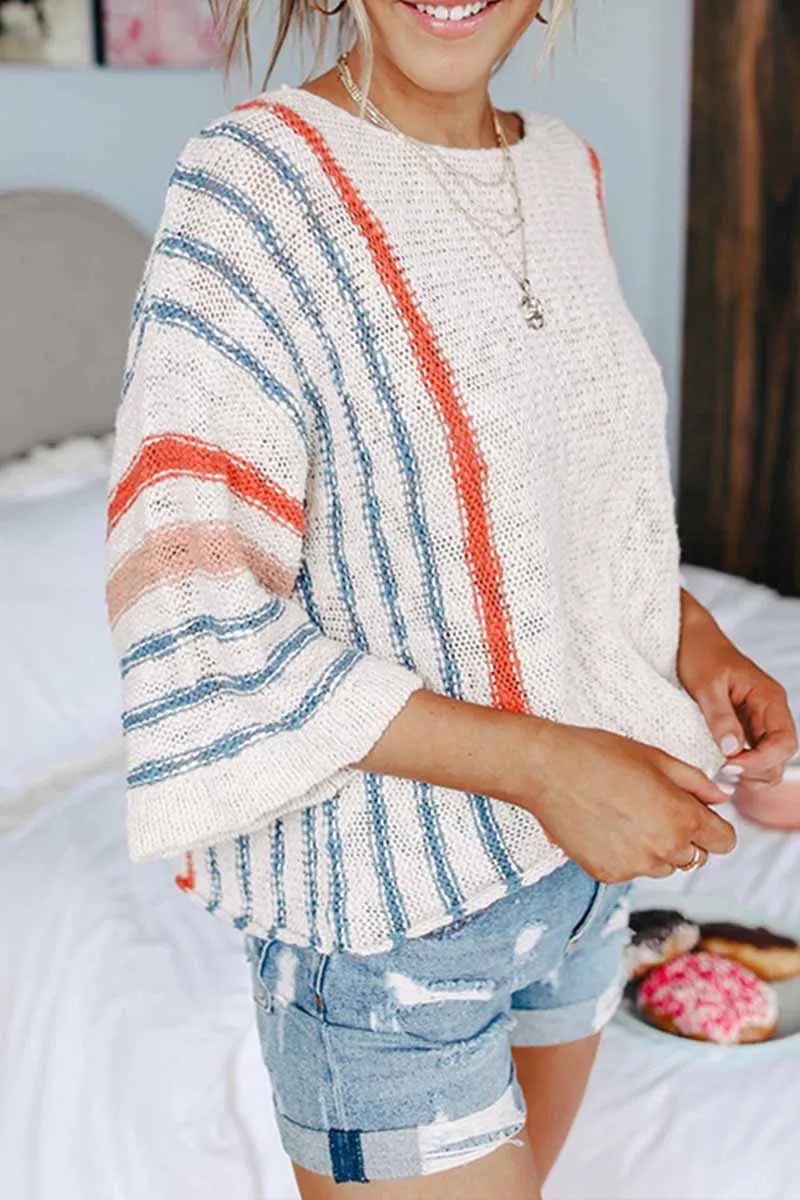 Striped Colorblock Sweater