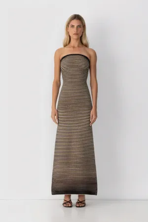 Striped Knit Midi Dress