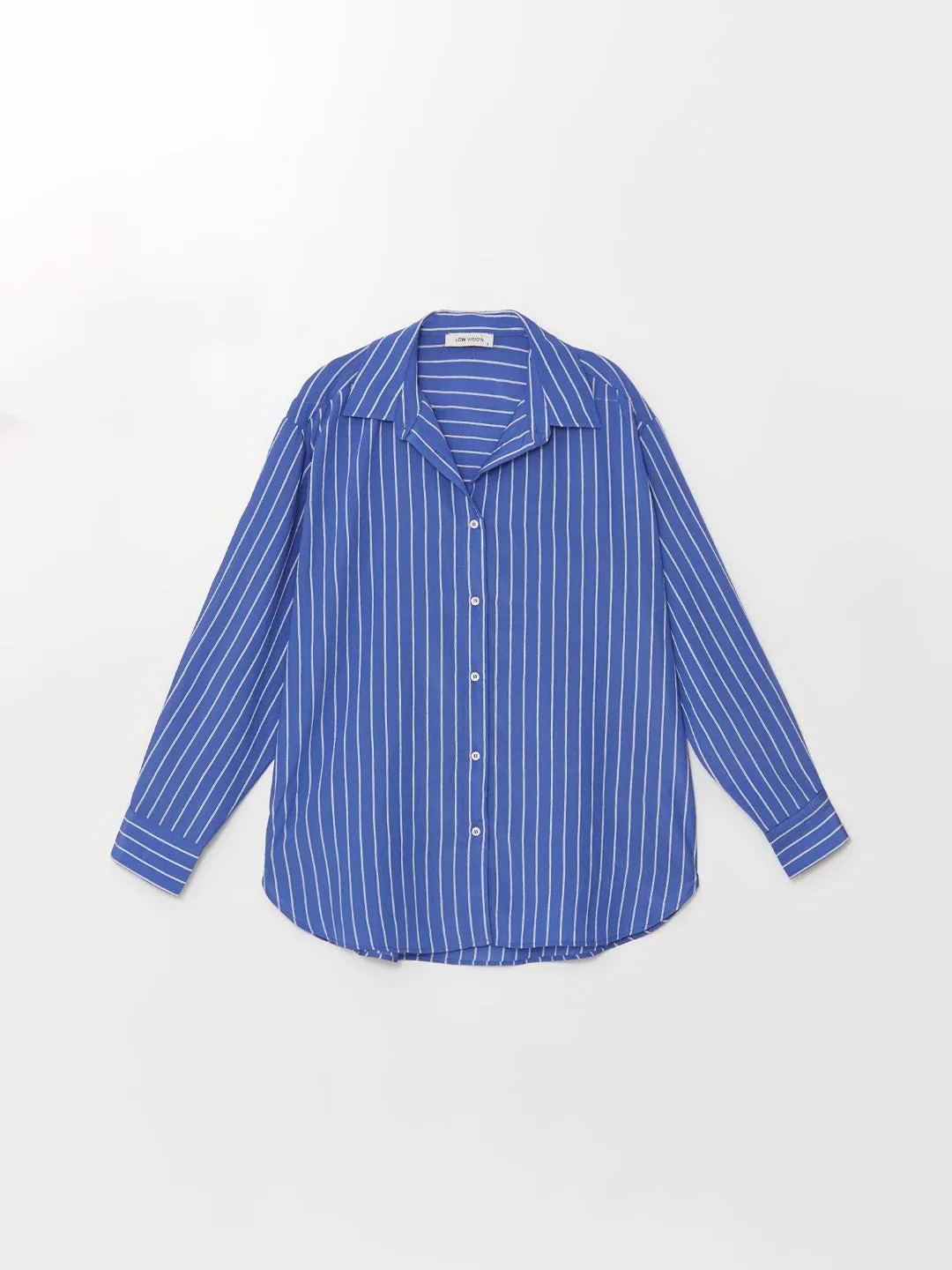 Striped Long Sleeve Oversize Women's Shirt