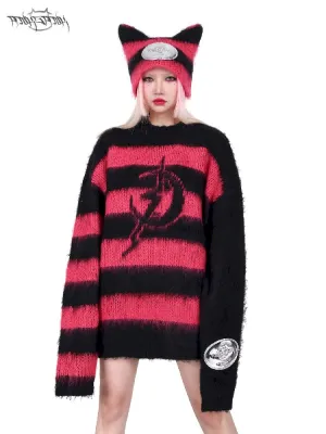 Striped Rock Punk Loose Genderless Y2K Jacket