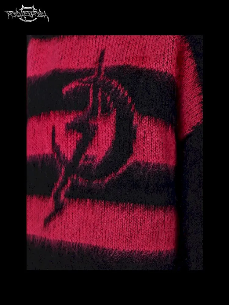 Striped Rock Punk Loose Genderless Y2K Jacket