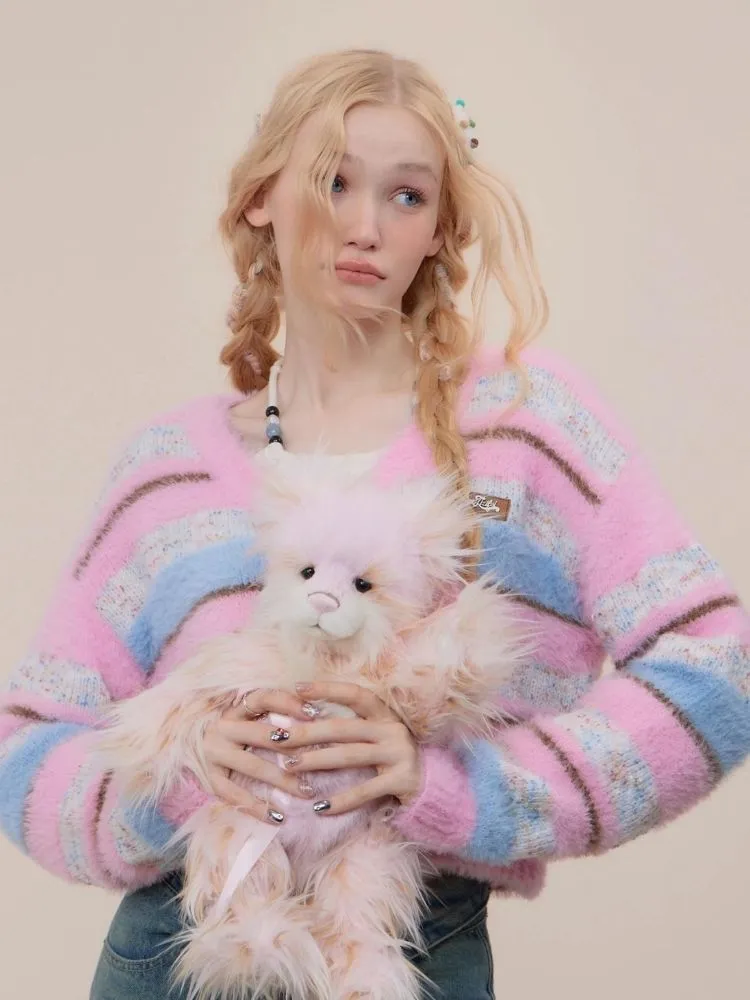 Striped sweater cardigan【s0000003770】