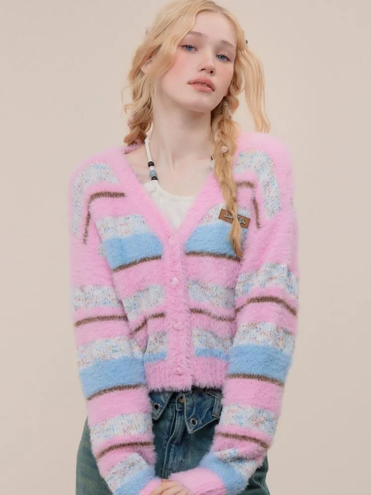 Striped sweater cardigan【s0000003770】