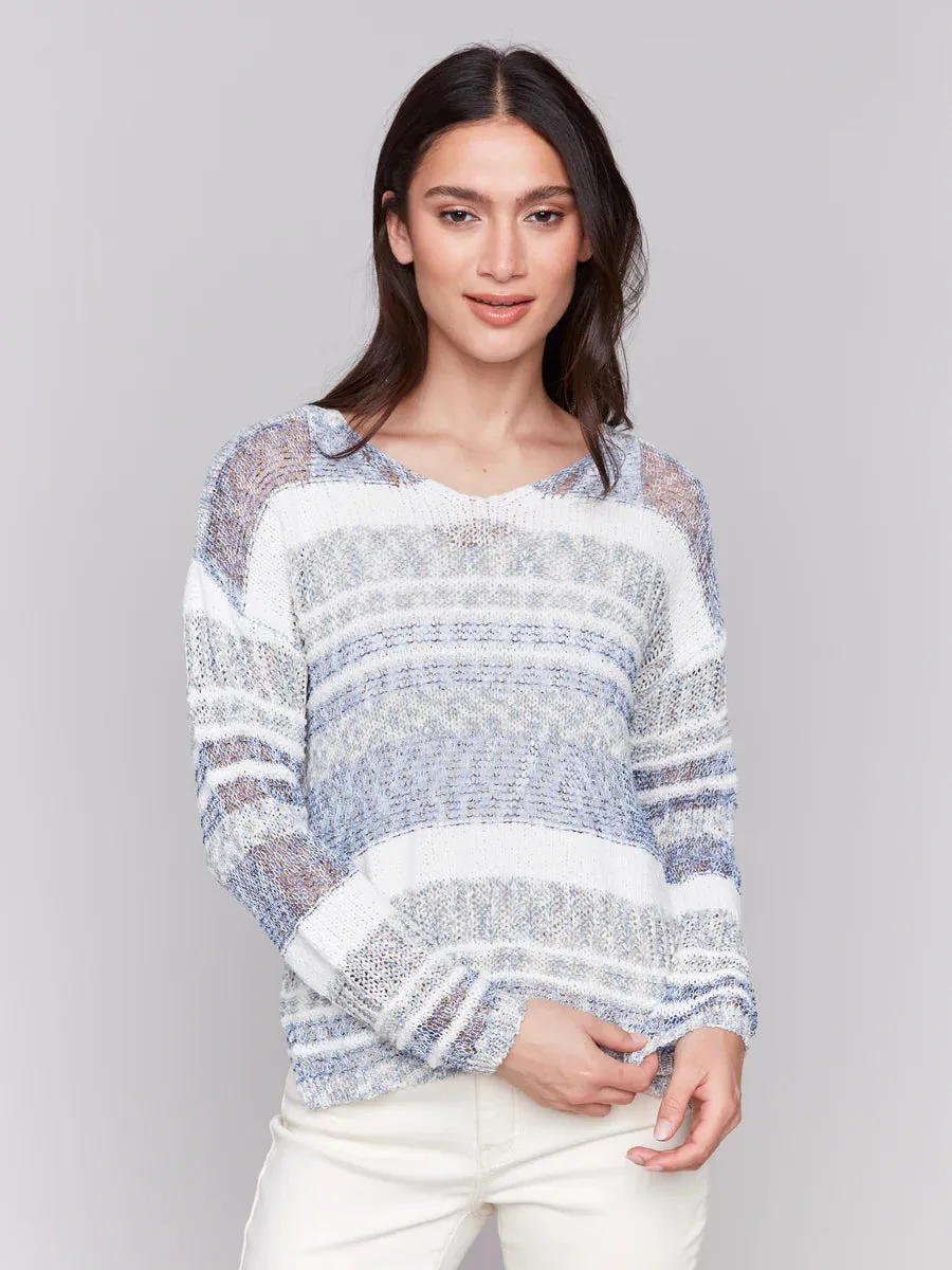 Striped Sweater - Denim