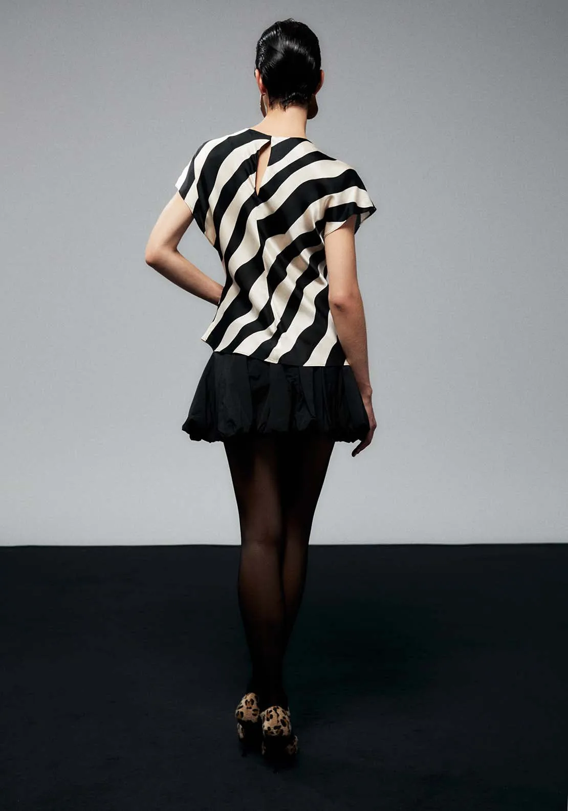 Striped Top - Black