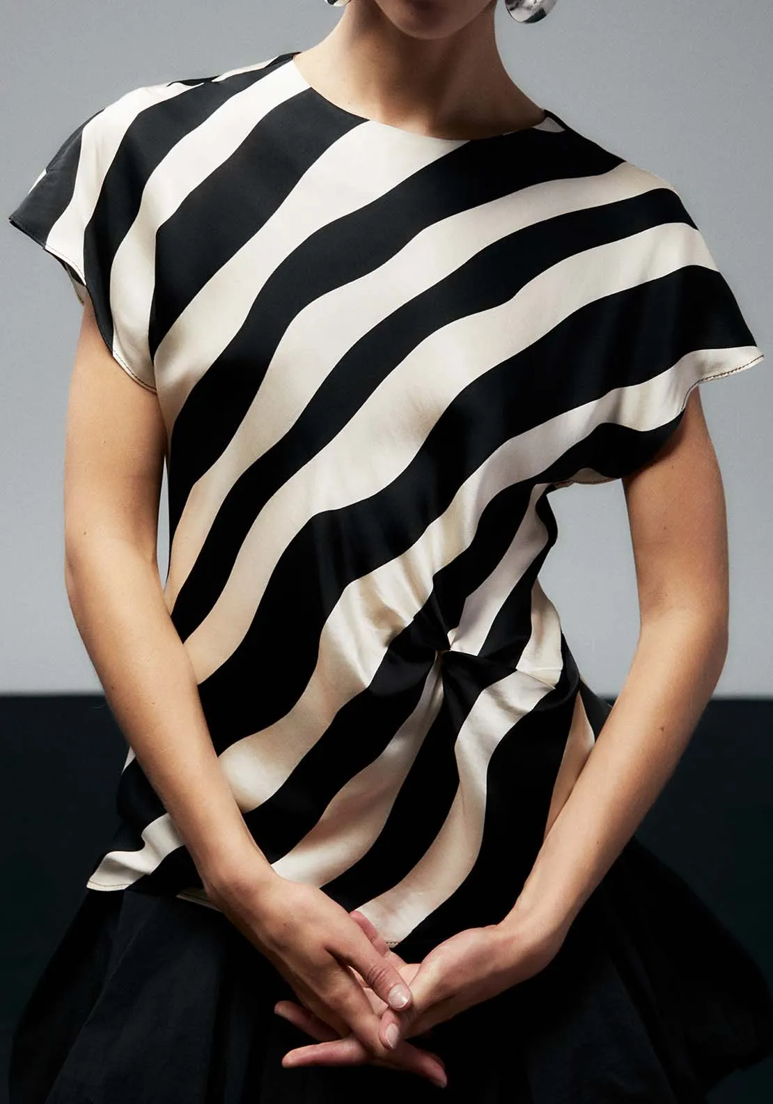 Striped Top - Black