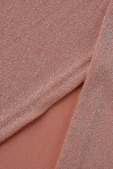 Stunncal A-line Neck Sequin Slit Wrap Dress