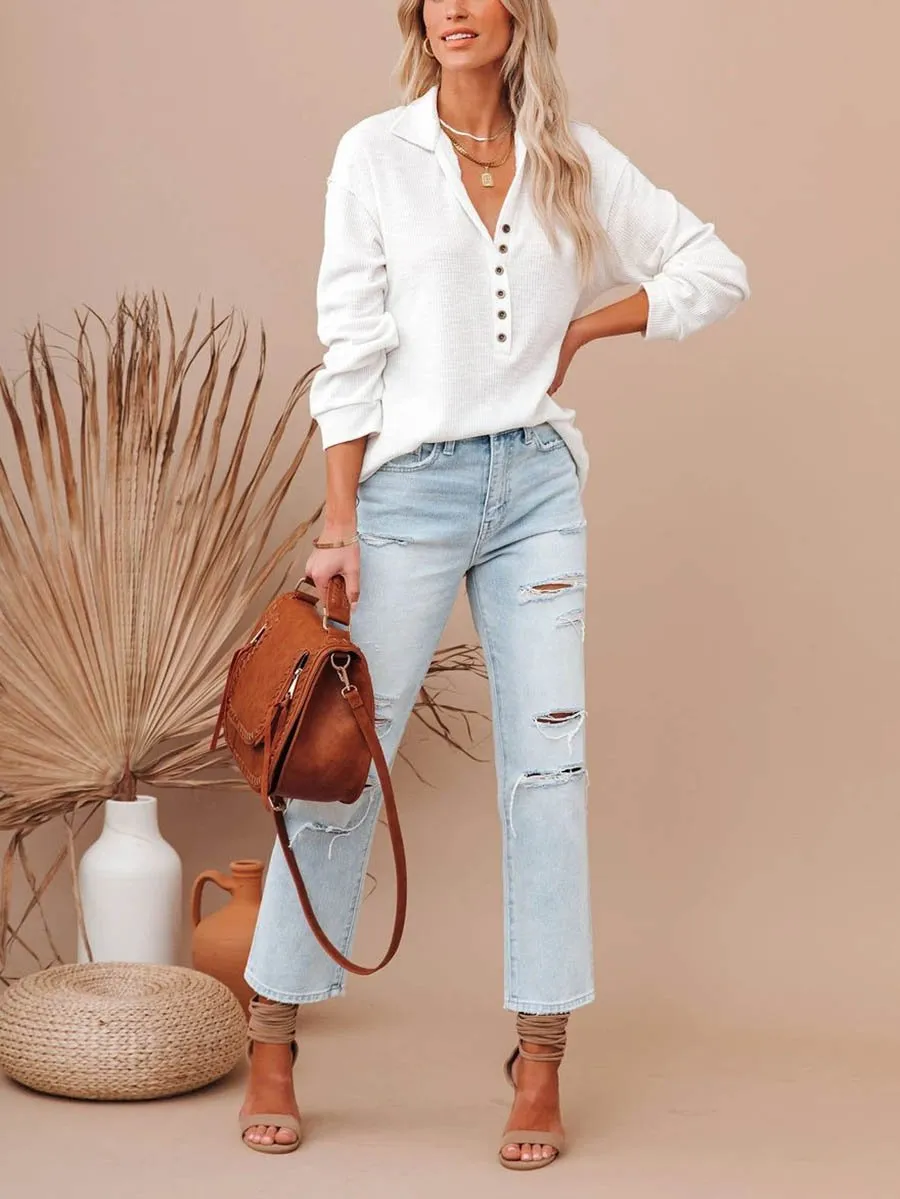 Stunncal Button Down Casual Top