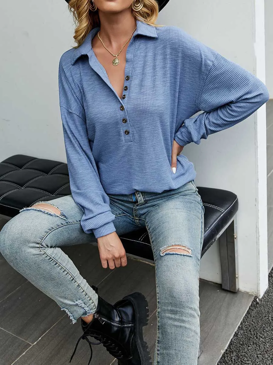 Stunncal Button Down Casual Top