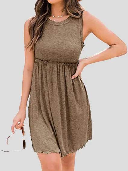 Stunncal High Waist Knit Vest Dress