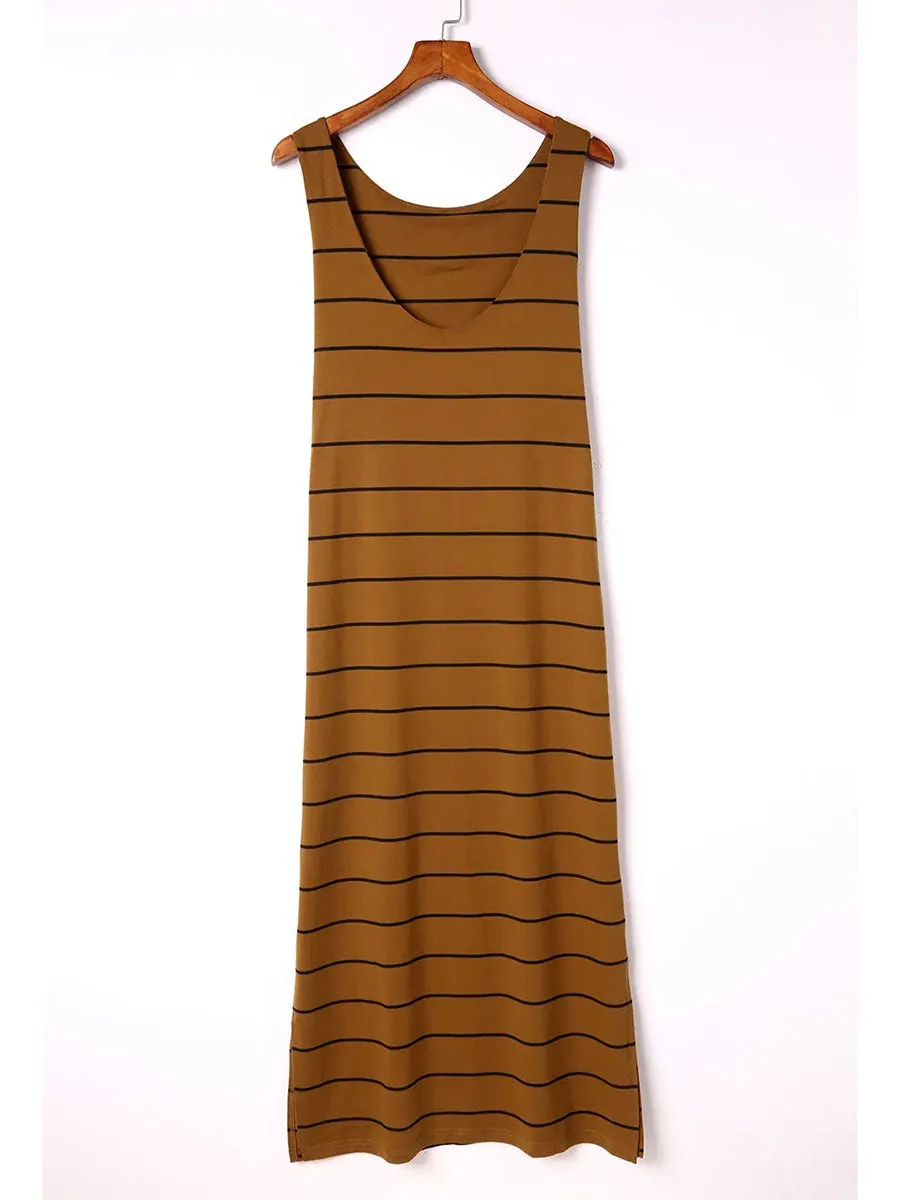 Stunncal Sleeveless Split Dress(6 Colors)