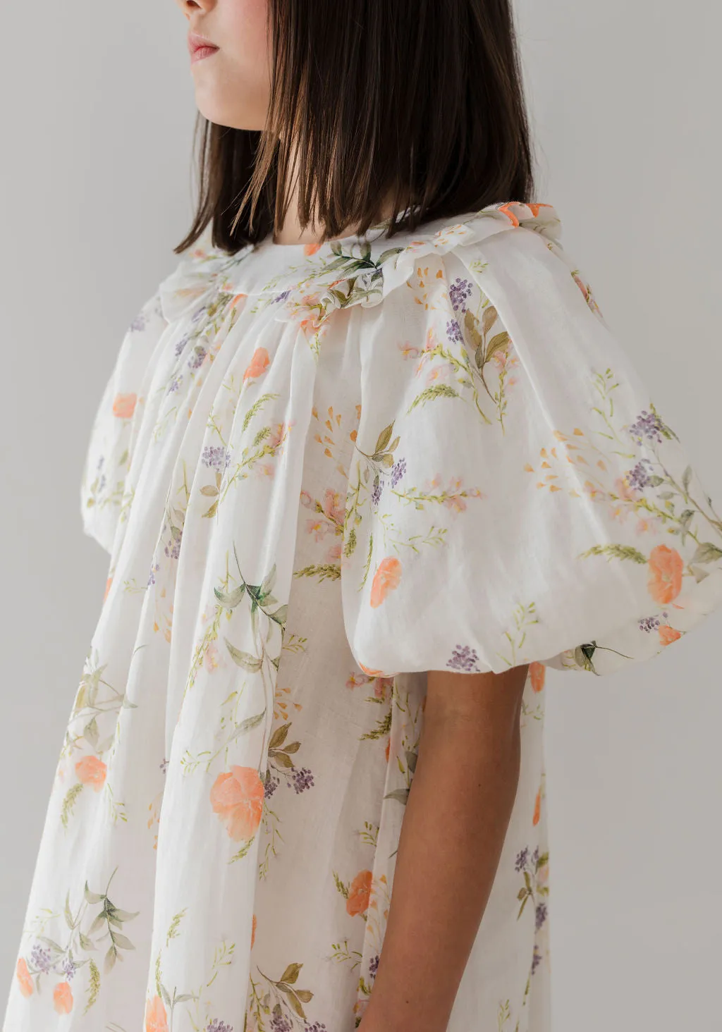 Summer bouquet linen smock dress by Petite Amalie