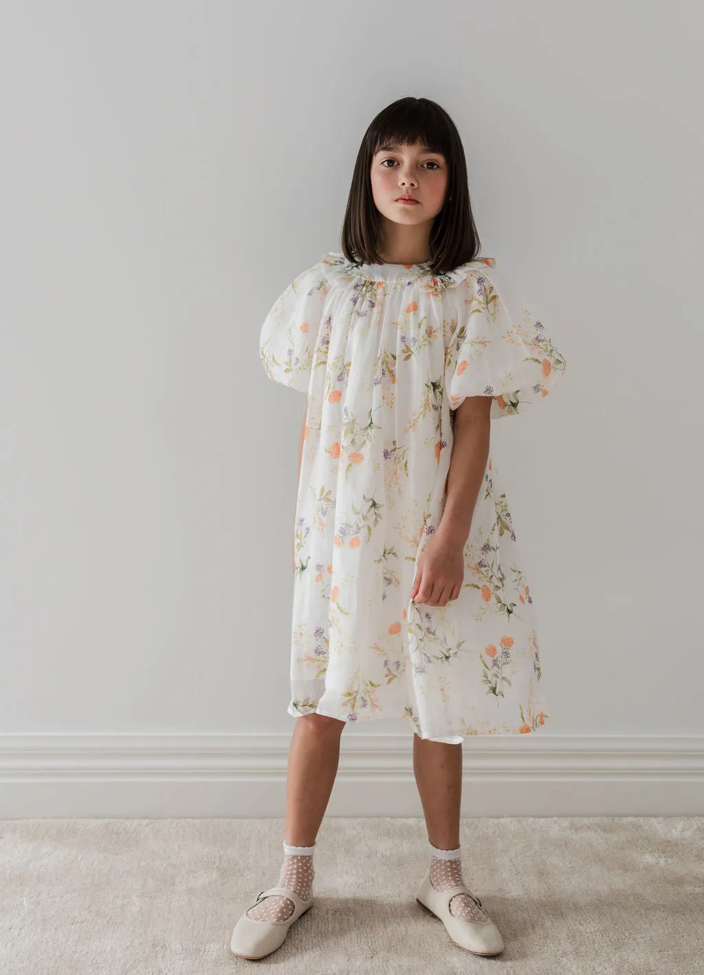 Summer bouquet linen smock dress by Petite Amalie