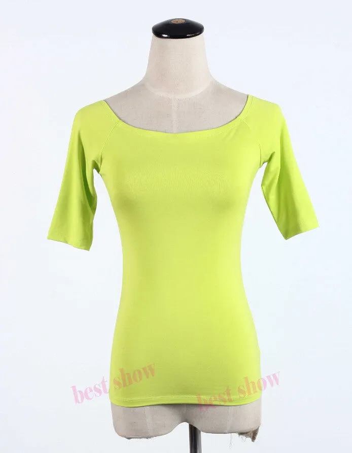 Summer Fashion Sexy Off The Shoulder Tops For Women Casual Short Sleeve Cotton T-shirts Black White Red Gray Blue Color