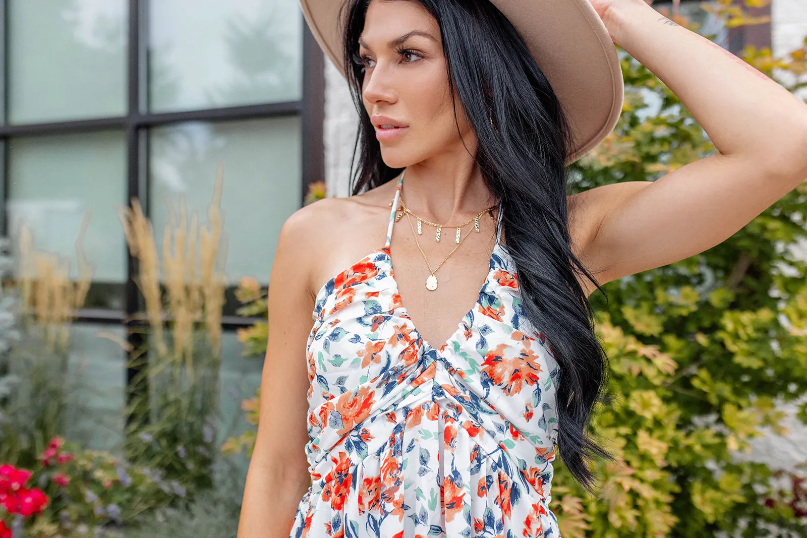 Summer nights floral chiffon maxi dress