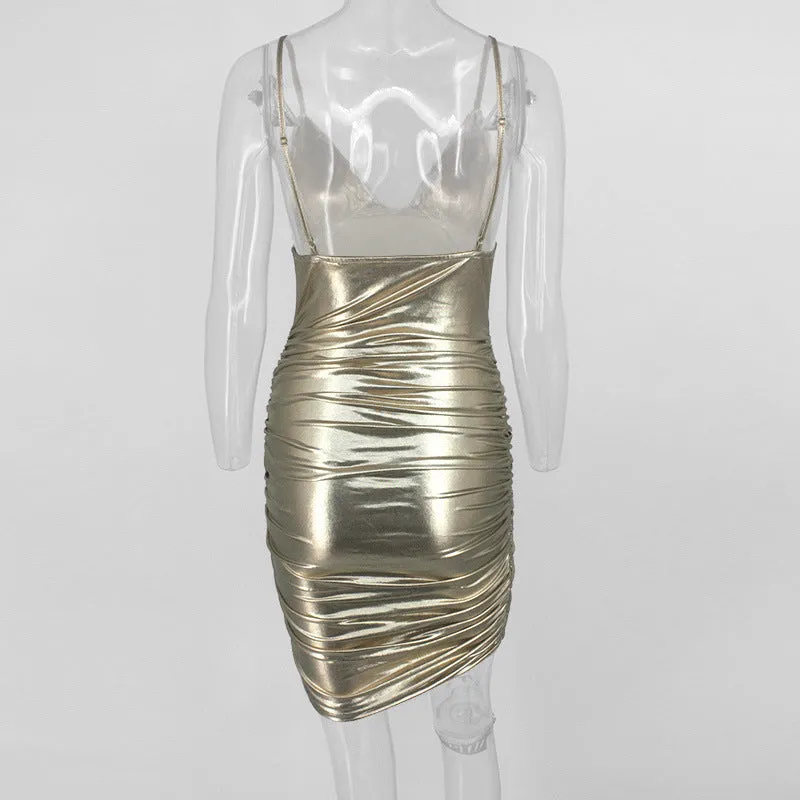 Summer Sexy Slim Halter Strap Bag Hip Dress
