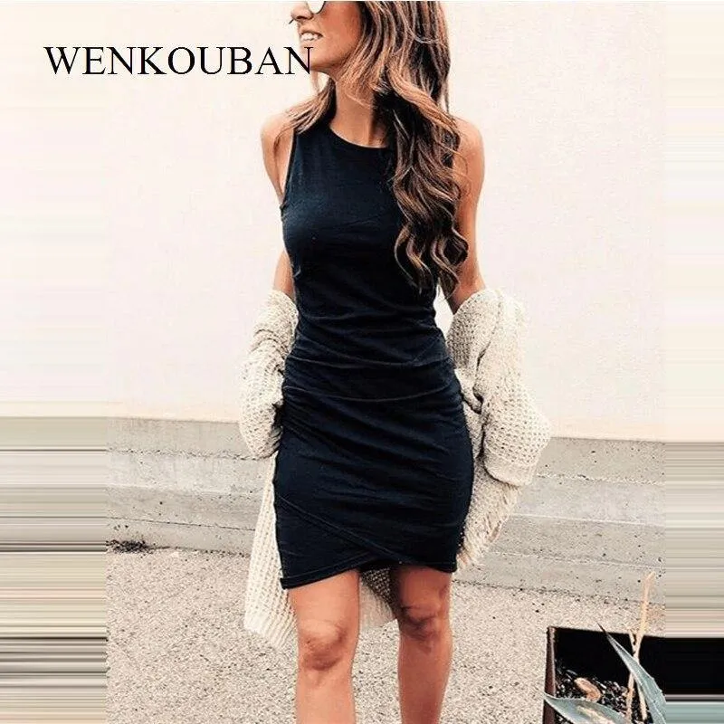 Sundress Sleeveless Mini Bodycon Dress