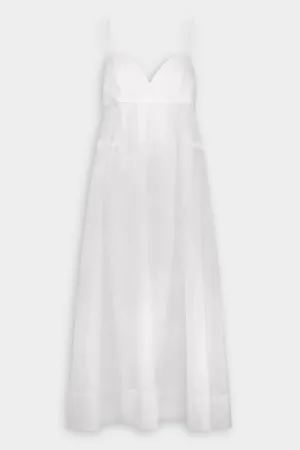 Sweet Heart Midi Dress in White