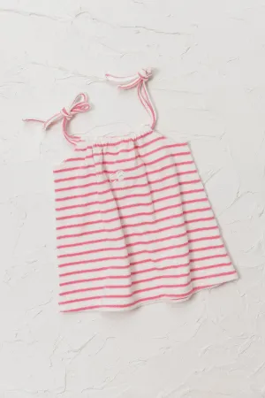 Terry Stripe Dress - Pink